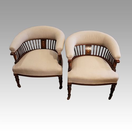 fig 5. Pair of Edwardian tub chairs