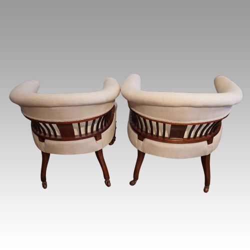 fig 7. Pair of Edwardian tub chairs