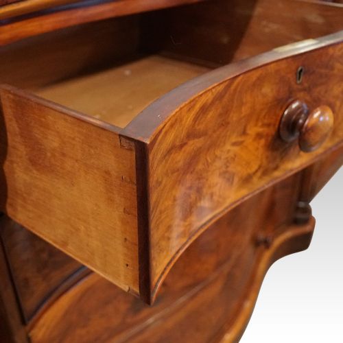 fig 3. Victorian mahogany serpentine chest