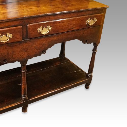 fig 7. Antique oak dresser base