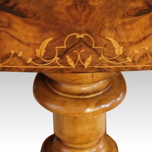 fig 6. Victorian inlaid walnut backgammon sewing table