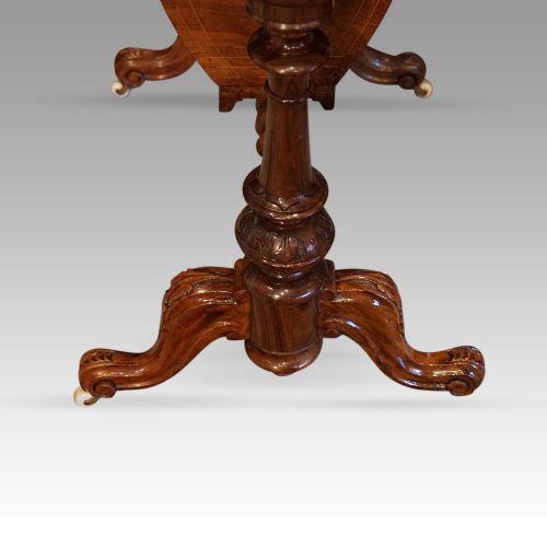 fig 3. Victorian walnut games and sewing table