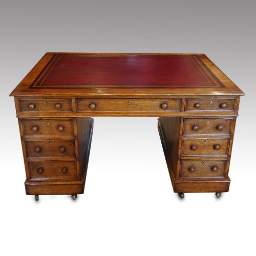 Victorian Oak Partners Desk