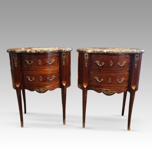 Pair of French Bedside Cabinets