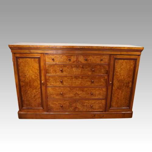 Victorian Burr Walnut Housekeeper’s Wardrobe