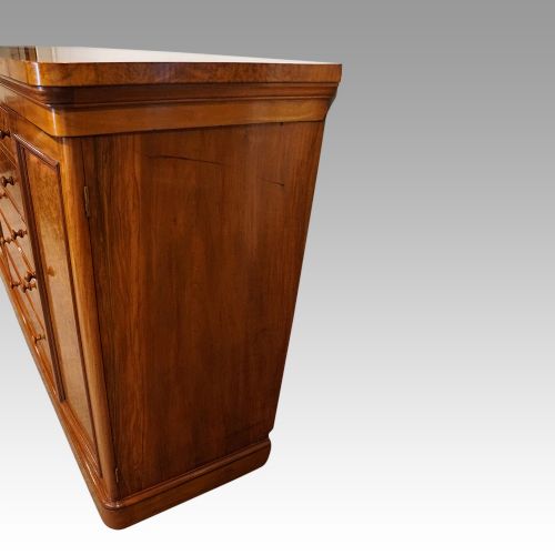 fig 6. Victorian burr walnut housekeeper’s wardrobe