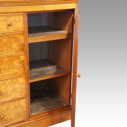 fig 10. Victorian burr walnut housekeeper’s wardrobe