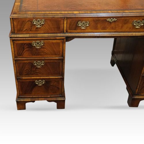 fig 2. Georgian style walnut pedestal desk