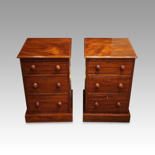 Pair of Victorian Mahogany Bedside Chests