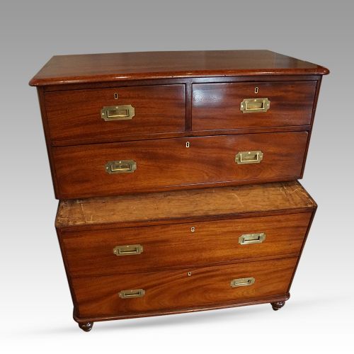 fig 6. Victorian 2-part military chest