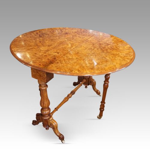 Victorian Burr Walnut Sutherland Table