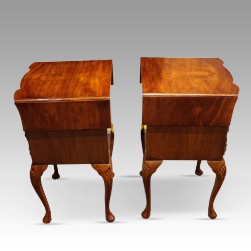 fig 3. Pair of 1930s walnut bedside cabinets