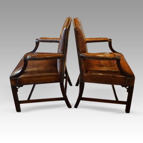 fig 7. Pair of mahogany Gainsborough chairs