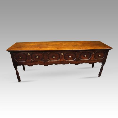 Antique Long Oak Dresser Base