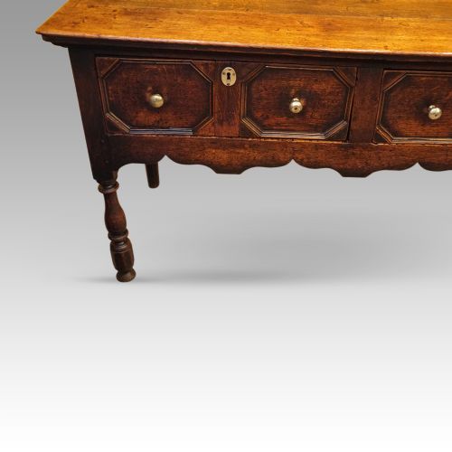 fig 3. Antique long oak dresser base