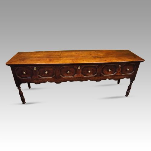 fig 5. Antique long oak dresser base