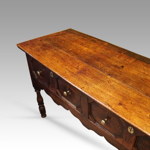 fig 6. Antique long oak dresser base