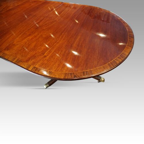 fig 2. George VI twin pillar cross-banded dining table