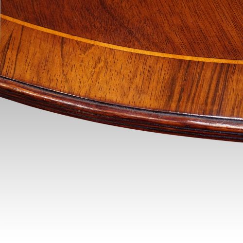 fig 4. George VI twin pillar cross-banded dining table