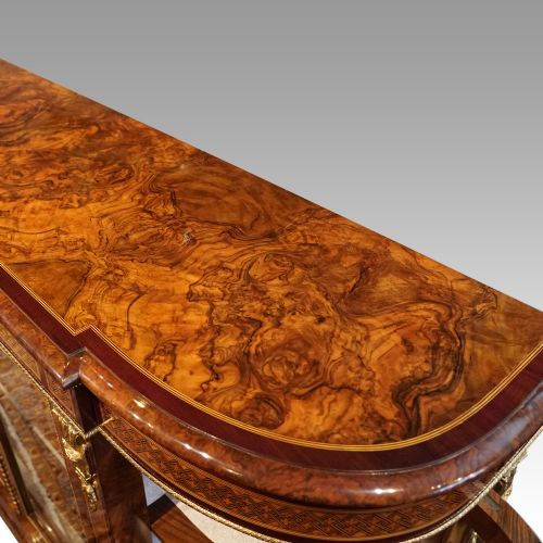 fig 1. Victorian walnut credenza display cabinet