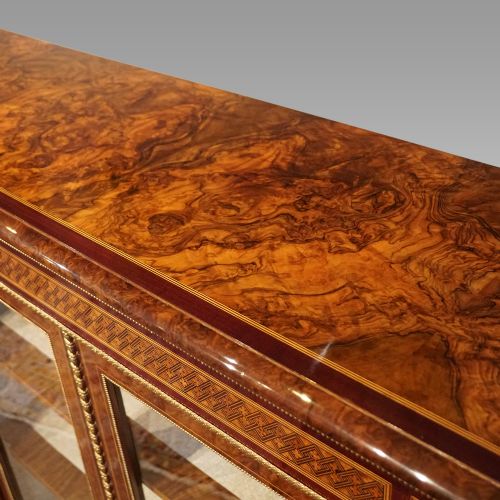 fig 3. Victorian walnut credenza display cabinet