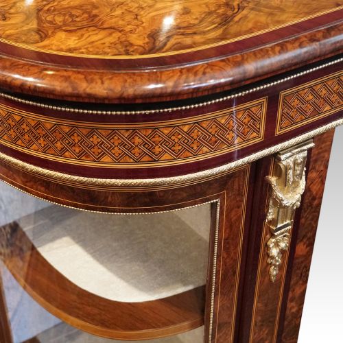 fig 7. Victorian walnut credenza display cabinet