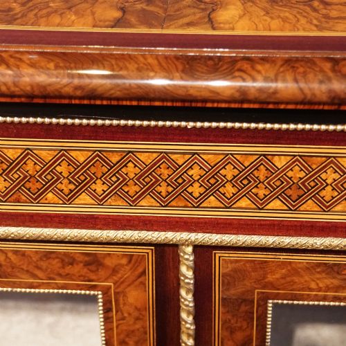 fig 9. Victorian walnut credenza display cabinet