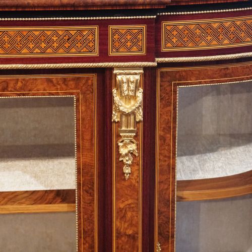 fig 10. Victorian walnut credenza display cabinet