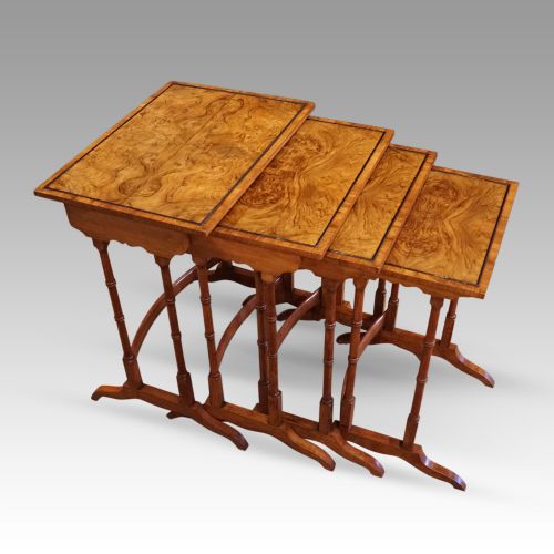 Edwardian Walnut Quartetto Nest of Tables