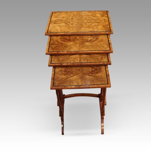 fig 3. Edwardian walnut quartetto nest of tables