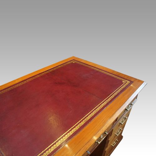 fig 5. Edwardian walnut Maples & co pedestal desk