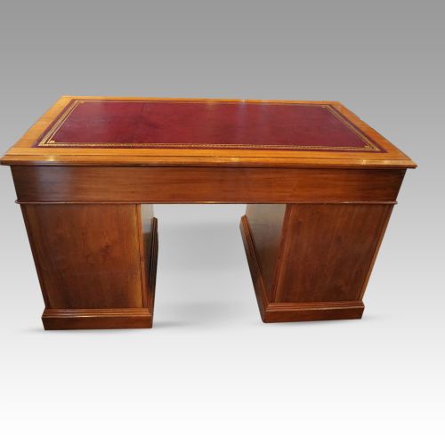 fig 7. Edwardian walnut Maples & co pedestal desk
