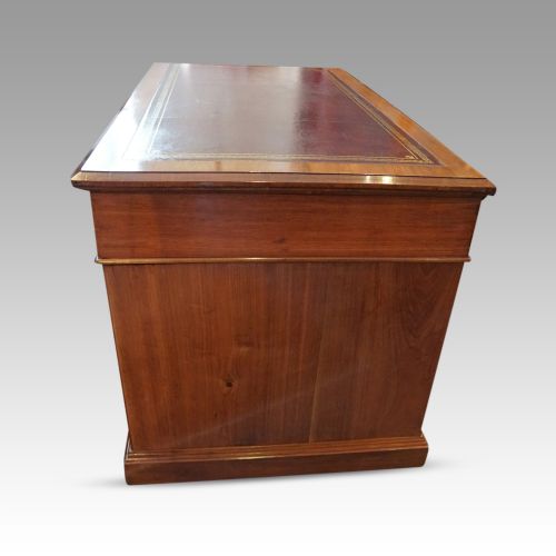 fig 8. Edwardian walnut Maples & co pedestal desk