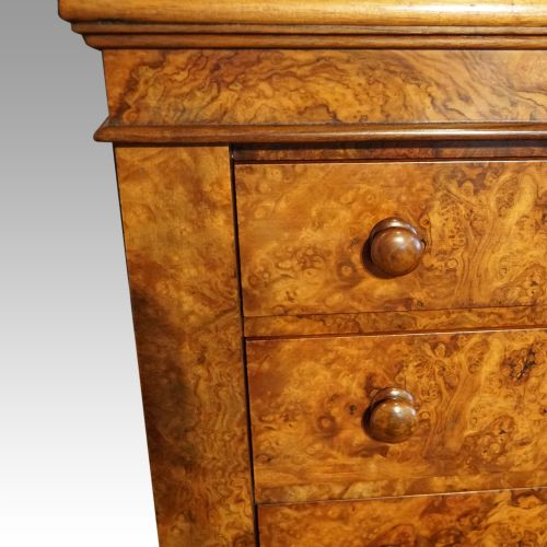 fig 2. Victorian burr walnut Wellington chest