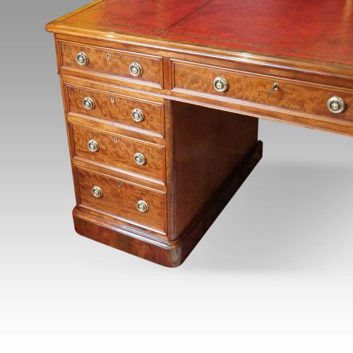 fig 1. Victorian mahogany pedestal desk