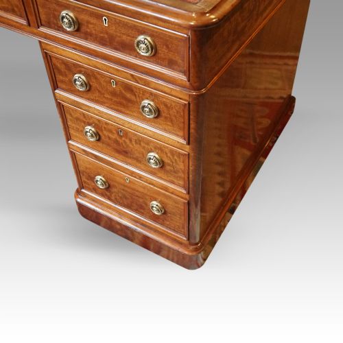 fig 3. Victorian mahogany pedestal desk