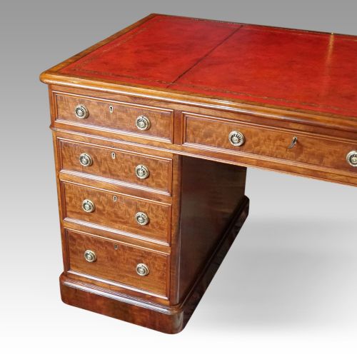 fig 4. Victorian mahogany pedestal desk
