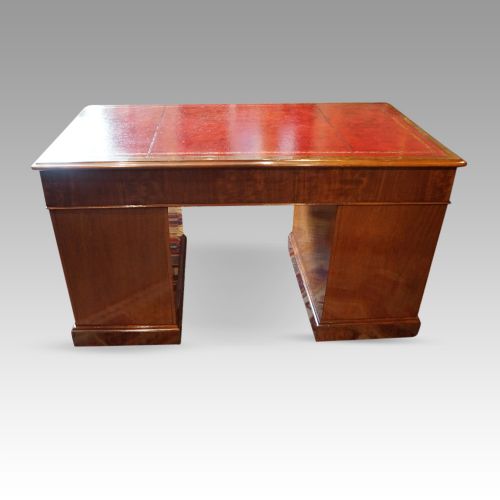 fig 6. Victorian mahogany pedestal desk