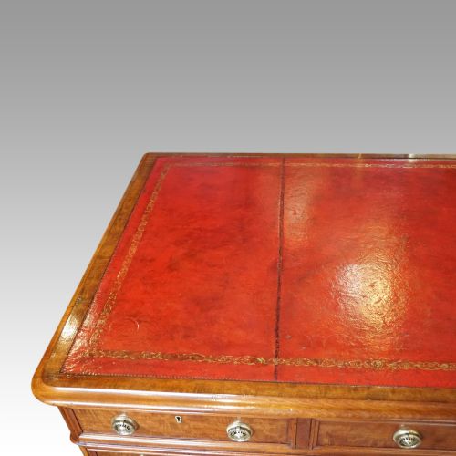 fig 7. Victorian mahogany pedestal desk