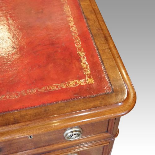 fig 9. Victorian mahogany pedestal desk