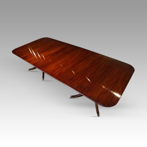 fig 1. George V mahogany twin pillar dining table