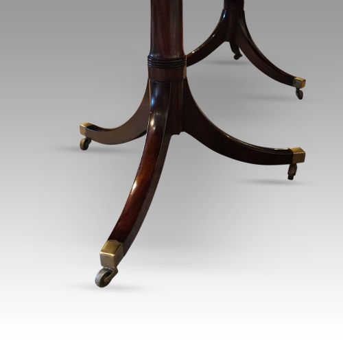 fig 6. George V mahogany twin pillar dining table
