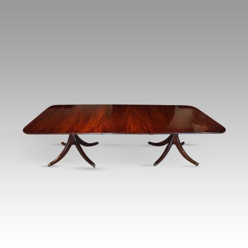 fig 8. George V mahogany twin pillar dining table