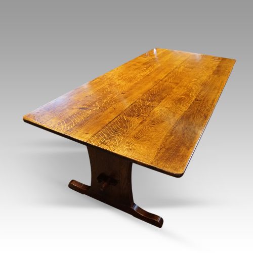 Large Edwardian Oak Refectory Table
