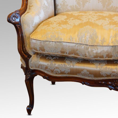 fig 4. Pair of Edwardian walnut small sofas   