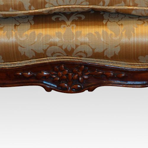 fig 5. Pair of Edwardian walnut small sofas   