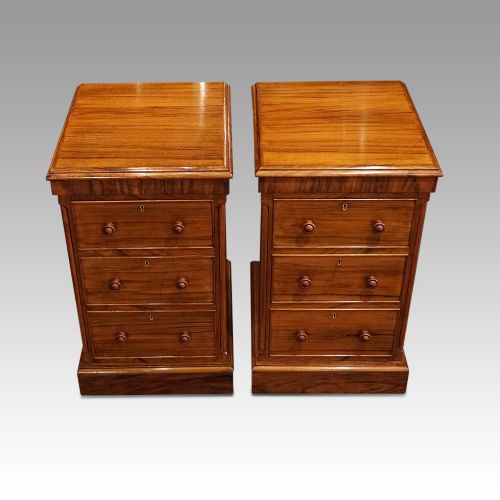 fig 5. Pair of Victorian walnut bedside chests