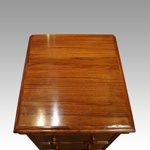 fig 7. Pair of Victorian walnut bedside chests