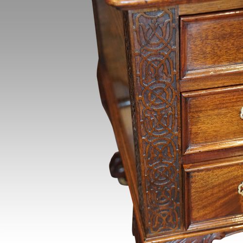 fig 1. Edwardian Chippendale mahogany desk