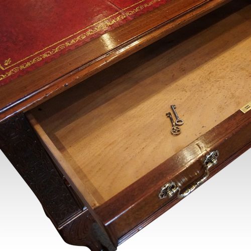 fig 3. Edwardian Chippendale mahogany desk